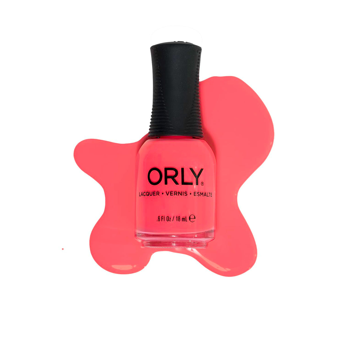 Orly Most Definitely Nail Polish | Limited Edited 1980s Collection |Neon Coral Creme | Long-Wearing, Quick Drying & Chip Resistant Formula |