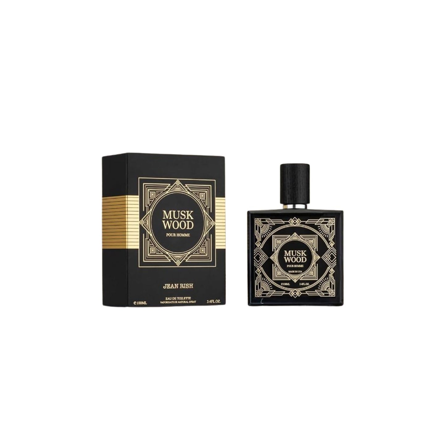 Jean Rish Musk Wood Perfume for Men Eau De Toilette, Long-Lasting Luxury Fragrance, Made In USA - Bergamot, Rose, Cedar, Sandalwood, Musk Scent Beauty & Personal Care Jean Rish