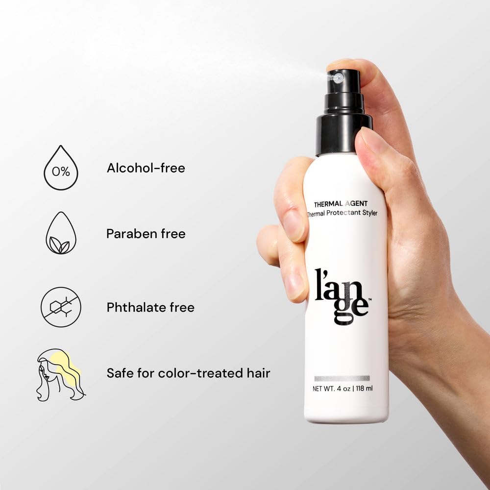 L'ANGE HAIR Thermal Agent Heat Protectant Spray | 450°F Heat Protection Spray for Hair | Controls Frizz, Enhances Shine & Volume | Safe Beauty & Personal Care L'ANGE HAIR
