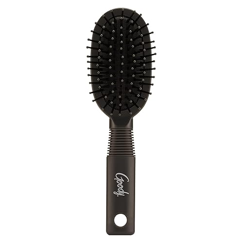 Goody Mini Cushion Hair Brush - Oval Travel Hairbrush for All Hair Types, Tangles Knots With Ease Without Tears or Breakage - Pain-Free Hair Beauty & Personal Care GOODY