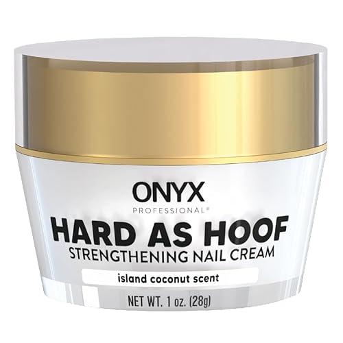 Onyx Professional Hard as Hoof Nail Strengthening Cream, Coconut Scent - Nail Growth and Conditioning Cuticle Cream Stops Splits, Chips, Cracks Beauty & Personal Care Onyx Professional