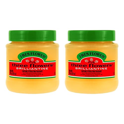 Three Flowers Solid Brilliantine Pomade, Men Hair Styling, 2 pack Beauty & Personal Care Three Flowers