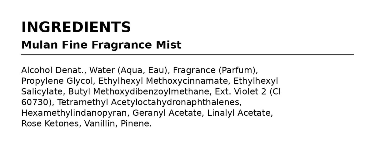 Bath & Body Works Mulan Fine Fragrance Mist 8 fl oz