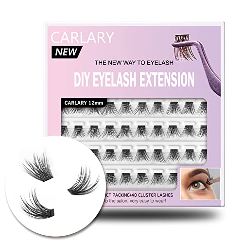 DIY Eyelash Extension, Individual Lashes, 3D Effect Reusable 40 Cluster Lashes, C Curl Fluffy Wispy Individual Eyelash Clusters for Home Eyelash Beauty & Personal Care WONSIS