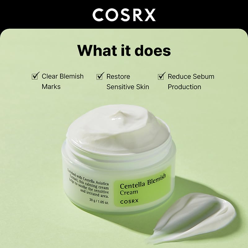 COSRX Centella Blemish Cream, 1.05 fl.oz / 30g | Centella | Korean Skin Care, Vegan, Cruelty Free, Paraben Free Beauty & Personal Care COSRX
