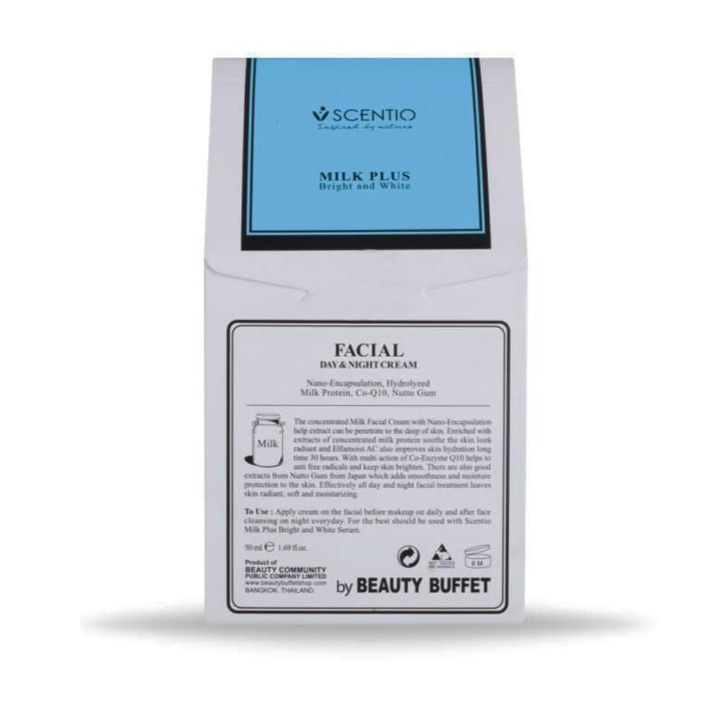 SCENTIO MILK PLUS FACIAL DAY & NIGHT CREAM (50 ML), 1.76 Ounce (Pack of 1) Beauty & Personal Care SCENTIO