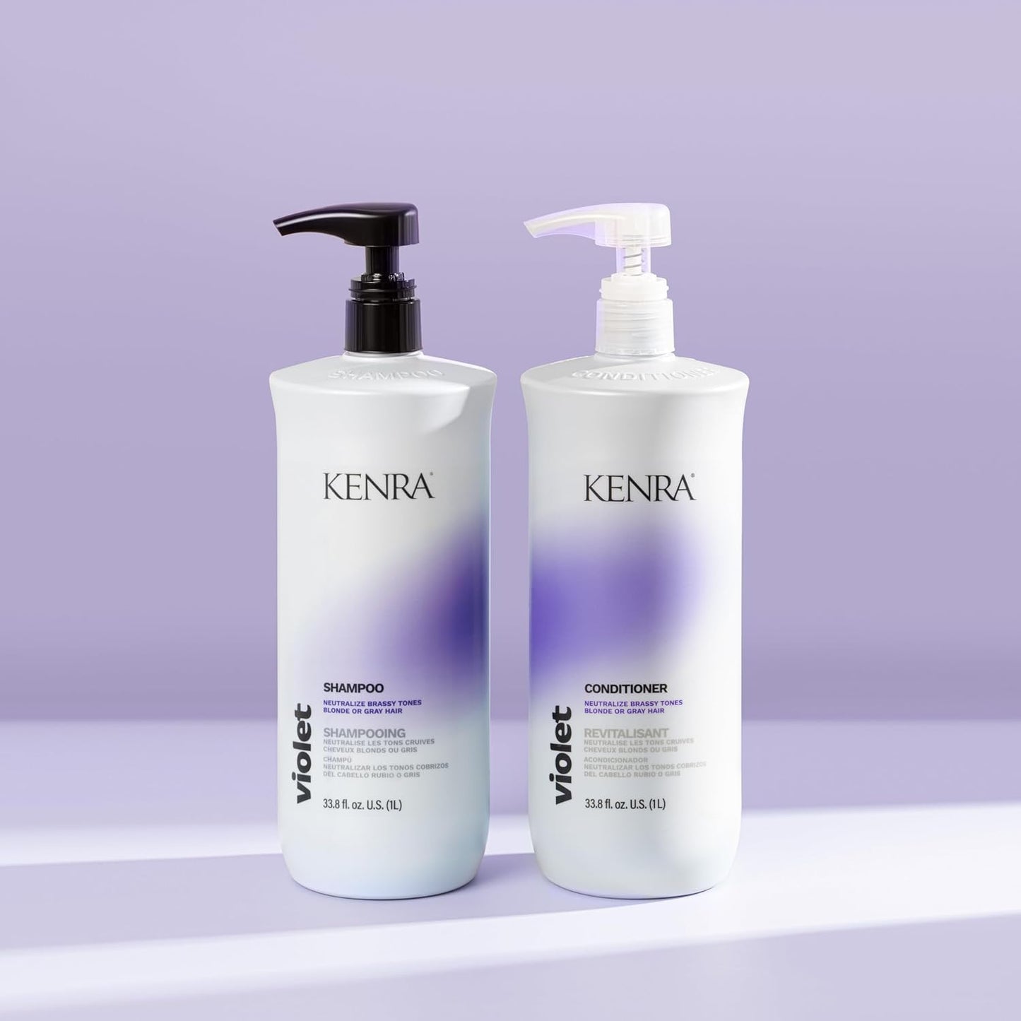 Kenra Violet Shampoo & Conditioner Set | Eliminates Brassy Tones | Purple Pigment + Deposit | Neutralizes Yellow | Moisturizes Processed Hair | Beauty & Personal Care Kenra