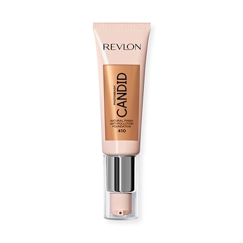 Revlon PhotoReady Candid Natural Finish Foundation, with Anti-Pollution, Antioxidant, Anti-Blue Light Ingredients, 410 Toast, 0.75 fl. oz. Beauty & Personal Care REVLON