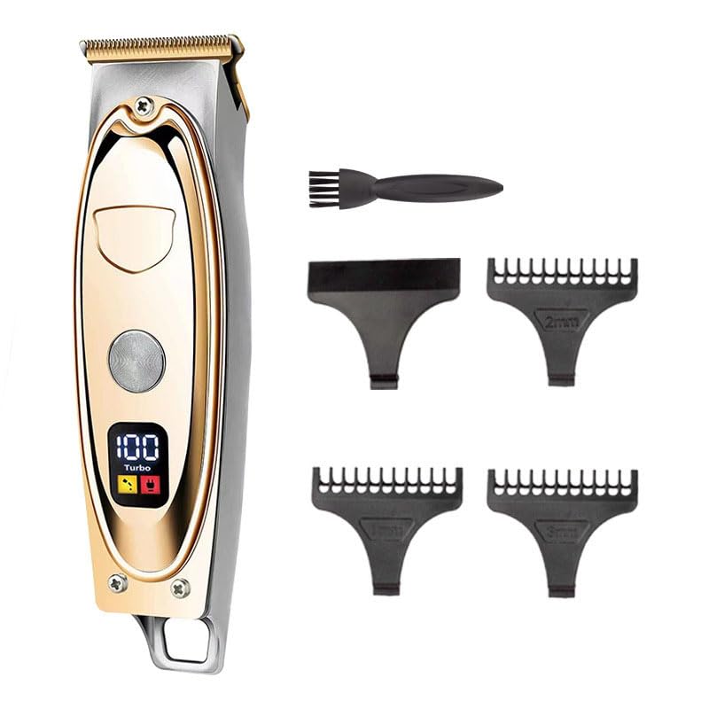 GLESVOWIO Hair Clippers for Men - Cordless Professional & Trimmer Beard Mustache & Body Grooming LED Display 3 Guide Combs Beauty and Personal Care GLESVOWIO