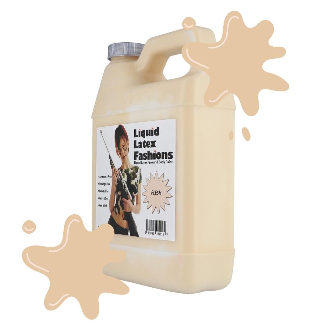 Flesh 32 Fl Oz - Liquid Latex Face and Body Paint, Ammonia Free No Odor, Arts and Crafts Paint for Halloween Zombie Cosplay! Beauty & Personal Care Liquid Latex Fashions