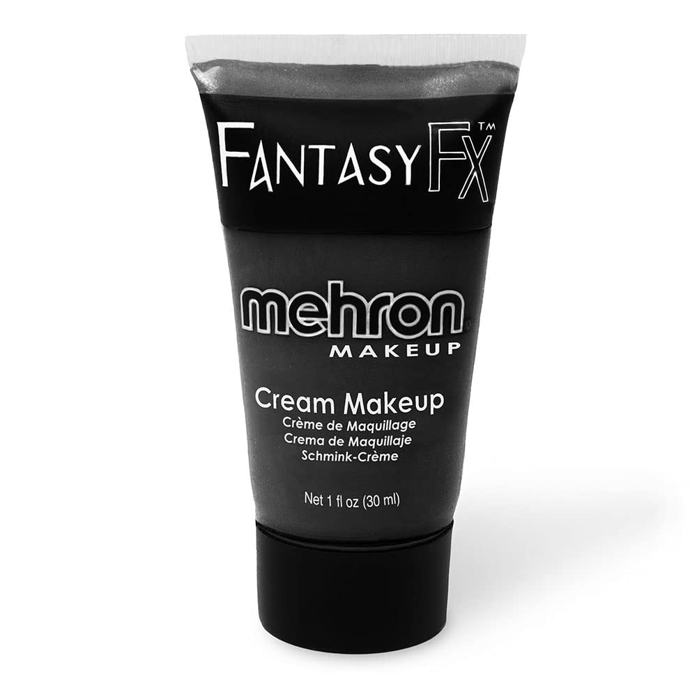 Mehron Makeup Fantasy FX Cream Makeup | Water Based | Halloween | Black Face & Body Paint For Adults 1 fl oz (30ml) (Black) | Made in the USA Beauty & Personal Care Mehron