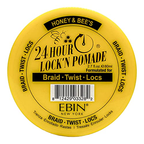 EBIN NEW YORK 24 HOUR LOCK'N POMADE Braid Formula Honey & Bee’s 2.7oz | Ideal for Braiding, Twisting, Edges | Extreme Firm Hold, High Shine | No Beauty & Personal Care EBIN NEW YORK