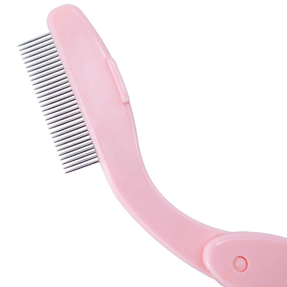 G2PLUS 4PCS Folding Eyelash Comb, Eyebrow Comb Metal Teeth, Eyelash Separator Comb, Eyelash Brush and Comb, Professional Tool for Define Lash & Brow Beauty & Personal Care G2PLUS
