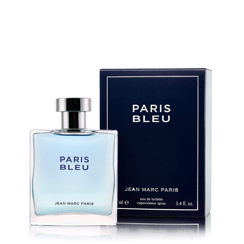 Jean Marc Paris Paris Bleu Homme Eau de Toilette Spray, 3.4 fl. oz., blue, Men's Cologne, Fresh Cologne, Notes of Bergamot, Lavender and Leather Beauty & Personal Care Jean Marc Paris
