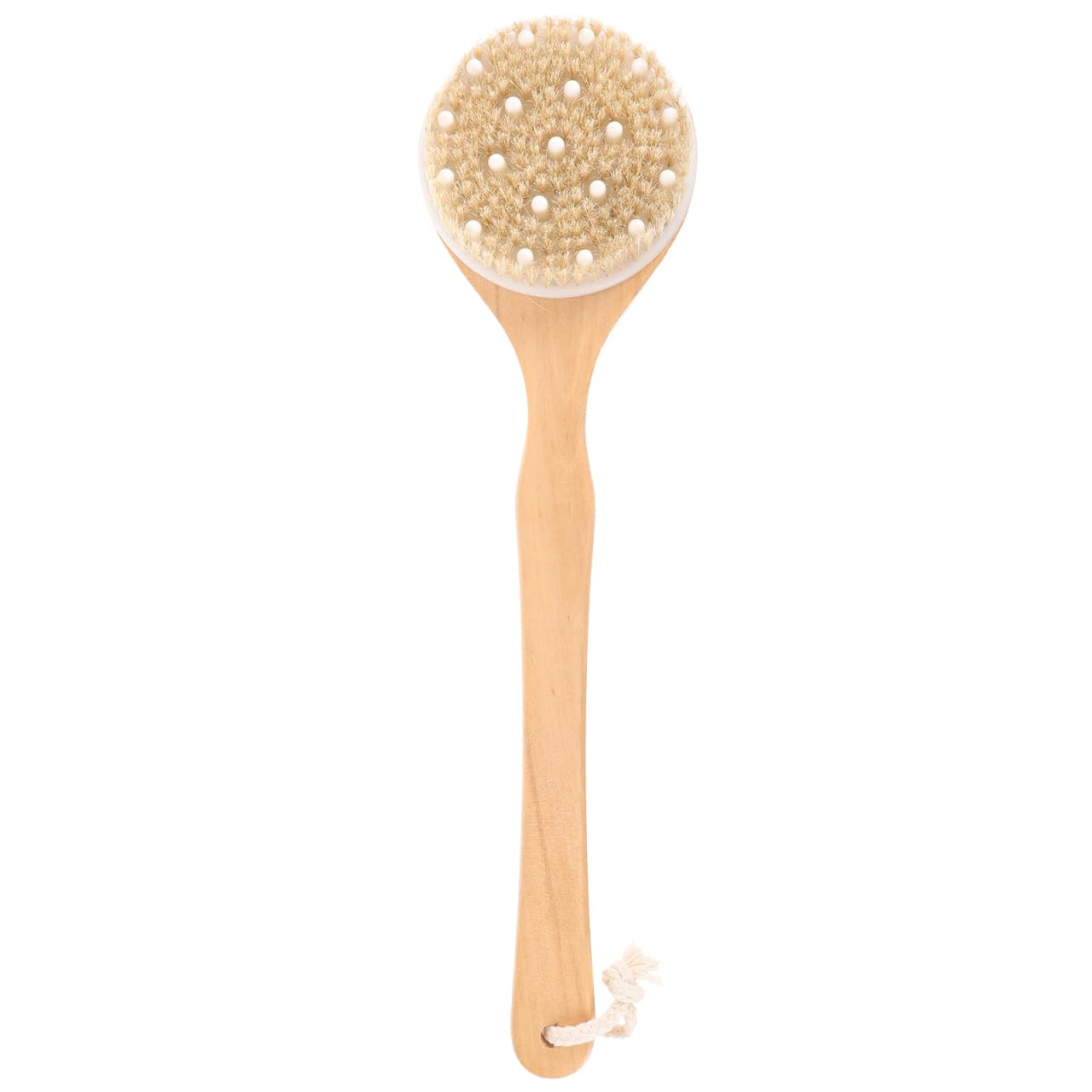 Mipcase Long Handle Bath Body Brush with Natural Boar Bristles, 41.5x11cm Dry Skin Exfoliator and Massage Scrubber for Cellulite, Suitable for Shower Beauty and Personal Care Mipcase
