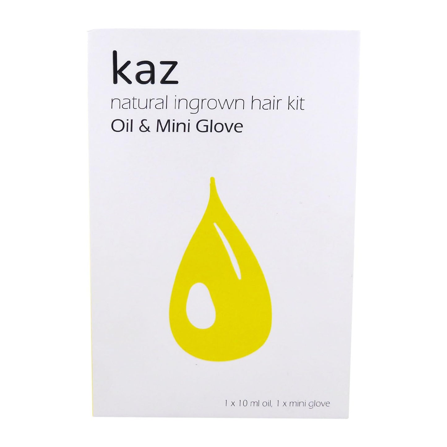 Waxness Kaz Natural Ingrown Hair Care Kit with Intimate Hair & Skin Oil 1 fl oz (30 ml) & Exfoliating Mini Glove - Professional Skin Care Beauty and Personal Care Waxness