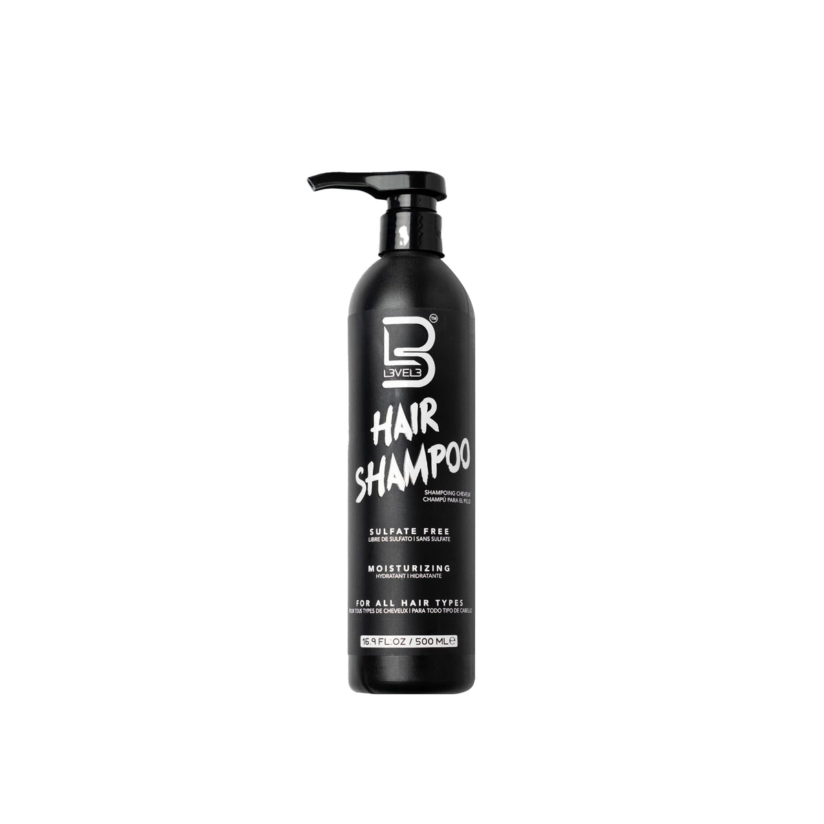 L3 Level 3 Sulfate-Free Hair Shampoo, Anti Frizz, 16.9 oz