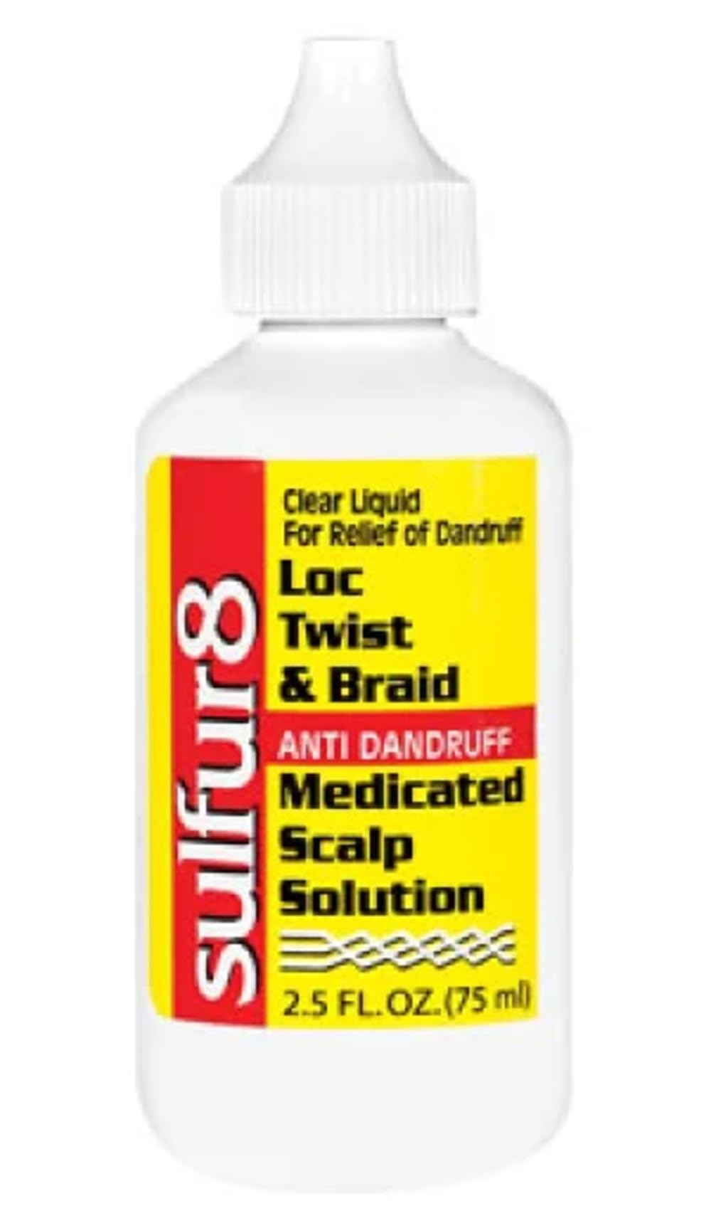 Sulfur8 Twist & Braid Anti-Dandruff Medicated Scalp Solution, 2.5 oz (Pack of 3)