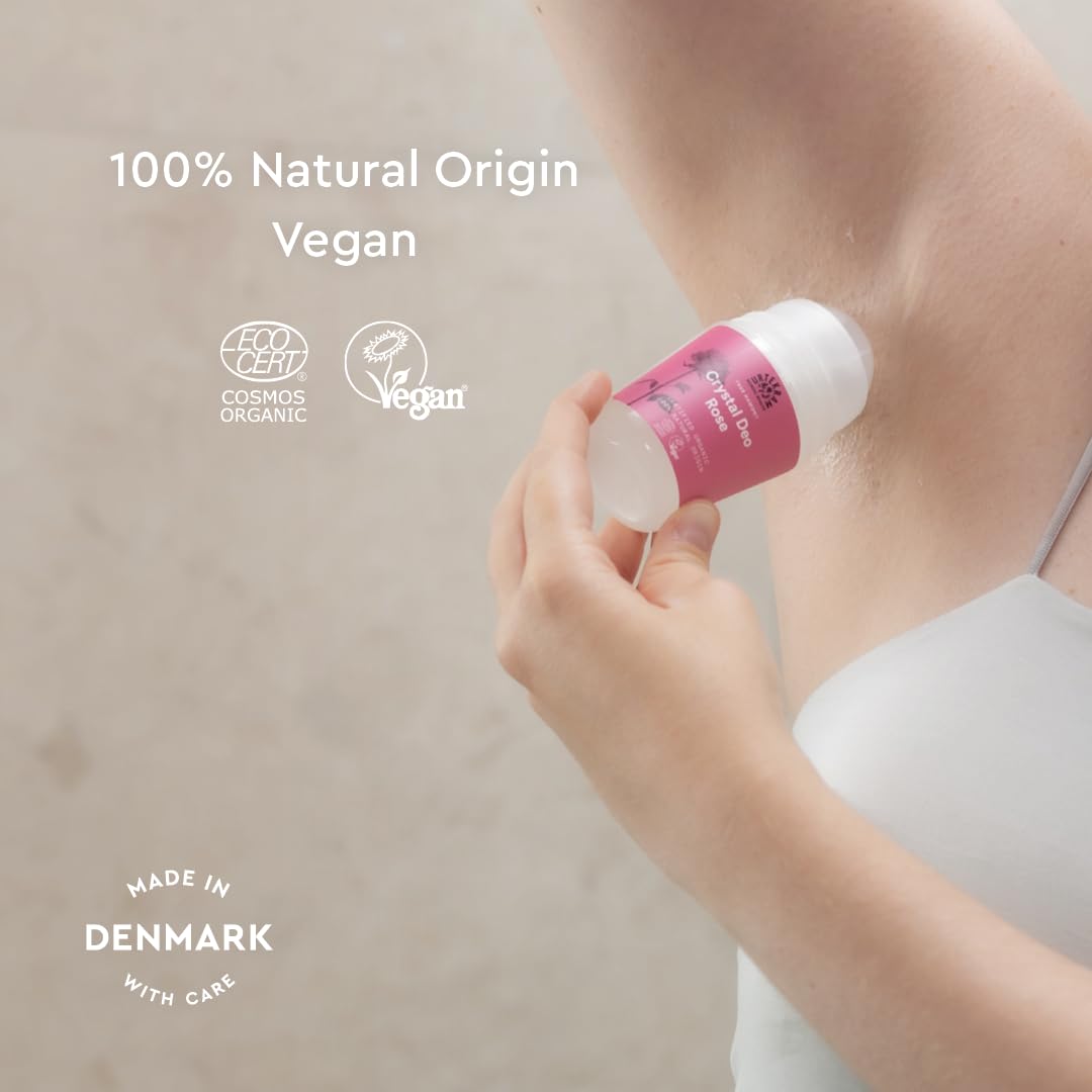 Urtekram - Rose Crystal roll on deodorant - 50ml Beauty and Personal Care Urtekram