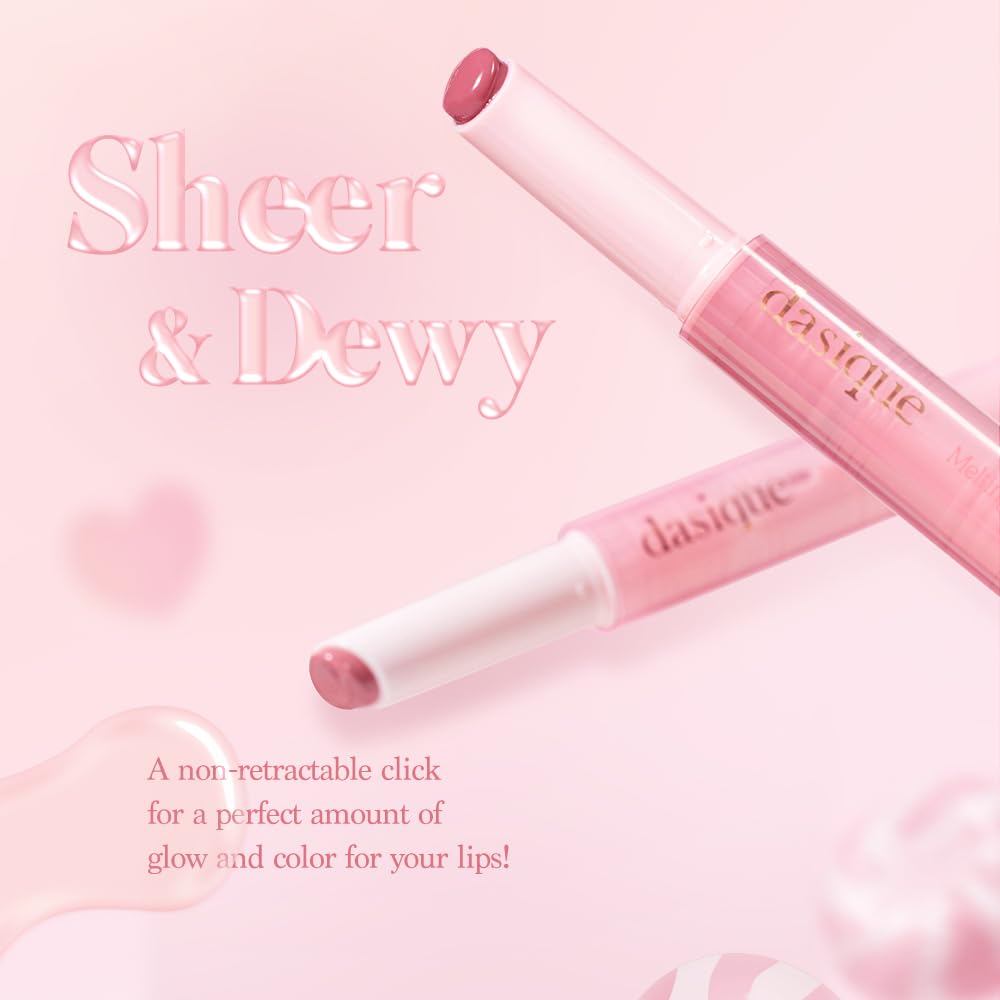 Dasique Melting Candy Balm (#01 Gentle Peach) - Glossy Balm - Moisturizing - For dry Lips - Vegan Beauty and Personal Care dasique