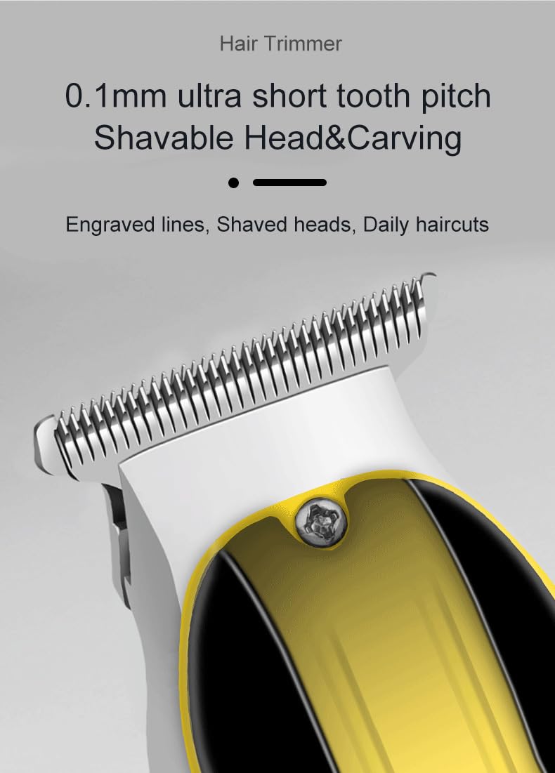 QDKVTNDJZ Hair Clippers for Men, Professional Cordless Beard Trimmer with Power Motor & Smart LCD, Quiet, Perfect for Kids, Bearded, Women & Barbers Beauty and Personal Care QDKVTNDJZ