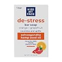 Kiss My Face De-Stress Bar Soap - Orange + Grapefruit - Vegan Soap Bar with Hemp Seed Oil - Cruelty Free and Palm Oil Free Bath Soap (Orange + Beauty & Personal Care Kiss My Face