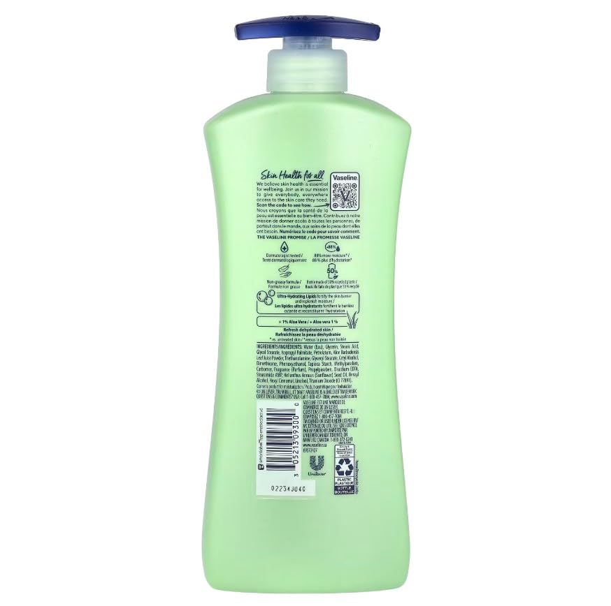 Vaseline Intensive Care Body Lotion, Aloe Soothe, 20.3 oz Beauty & Personal Care Vaseline