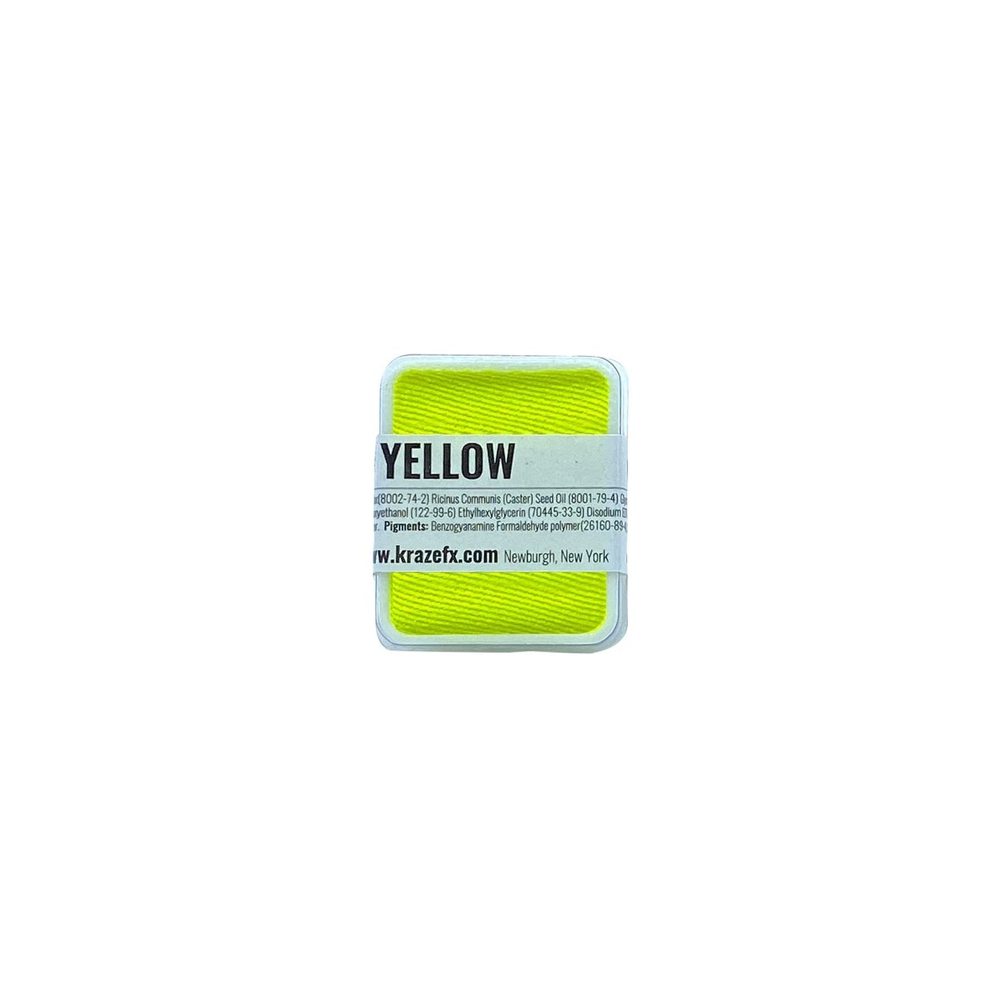 Kraze FX Face Paint Palette Refill - Neon Yellow Face Paint (6 gm) - Hypoallergenic Non-Toxic Water Activated Professional Halloween Face & Body Beauty & Personal Care Kraze FX
