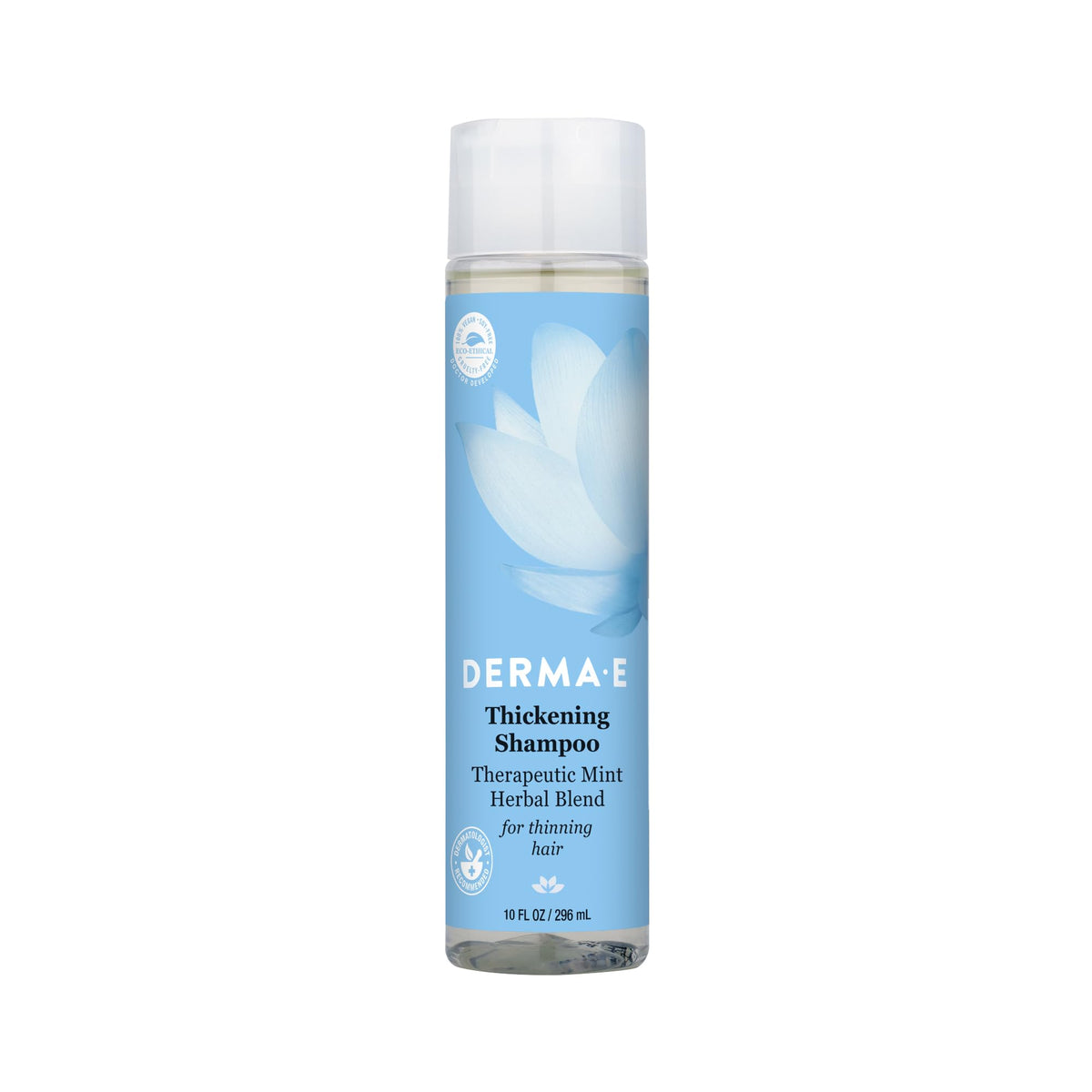DERMA-E Thickening Shampoo for Thinning Hair - Natural Hair Growth Shampoo - Sulfate Free Therapeutic Mint and Herbal Volumizing, 10 oz Beauty & Personal Care Derma E