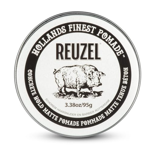 REUZEL Concrete Matte Pomade, Strong All Day Hold, Water Soluble Styling, Matte Finish and Flake Free, Easy To Wash Out, For All Hair Types Beauty & Personal Care REUZEL