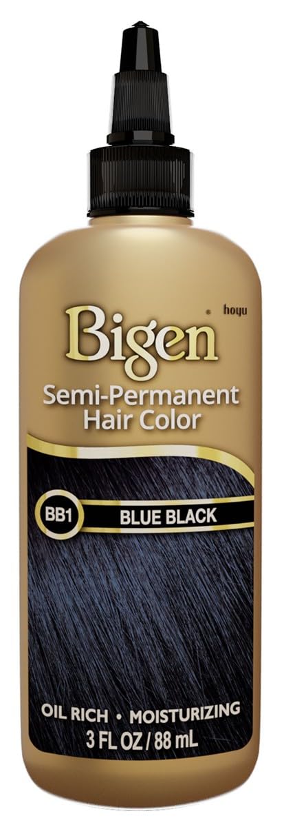 Bigen Semi-Permanent Haircolor #Bb1 Blue Black 3 Ounce (88ml) (6 Pack) Beauty & Personal Care Bigen