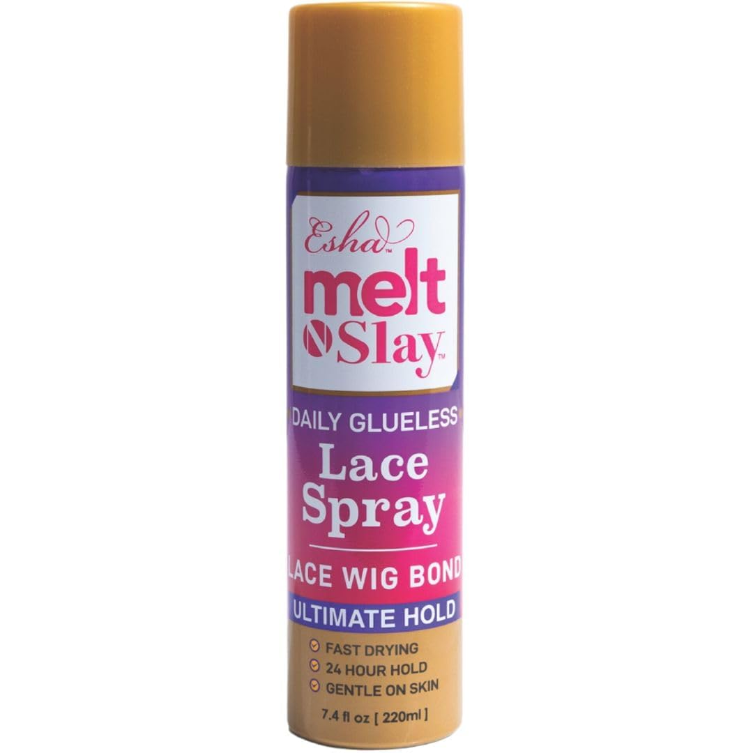 Esha MELT N SLAY Glueless Lace Spray - Ultimate Hold, Sweat & Water Resistant, Long-Lasting Secure Grip for Lace Wigs, Invisible Matte Finish & Edge Beauty & Personal Care Esha
