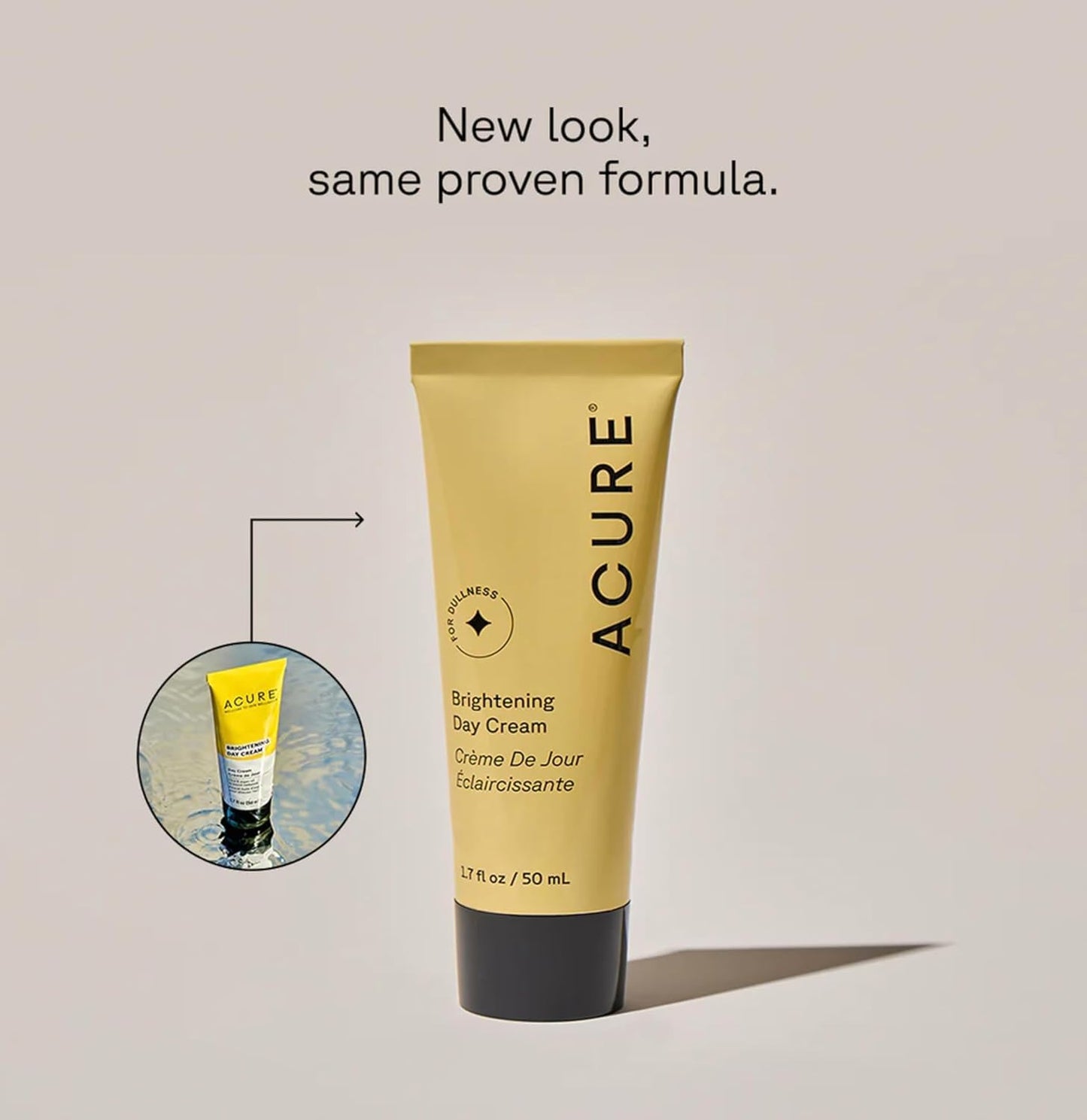 Acure Brightening Day Cream - Cica Cream, Anti Aging Moisturizer to Brighten for Women & Men, Facial Lotion, Skincare with Argan Oil to Replenish Beauty & Personal Care Acure