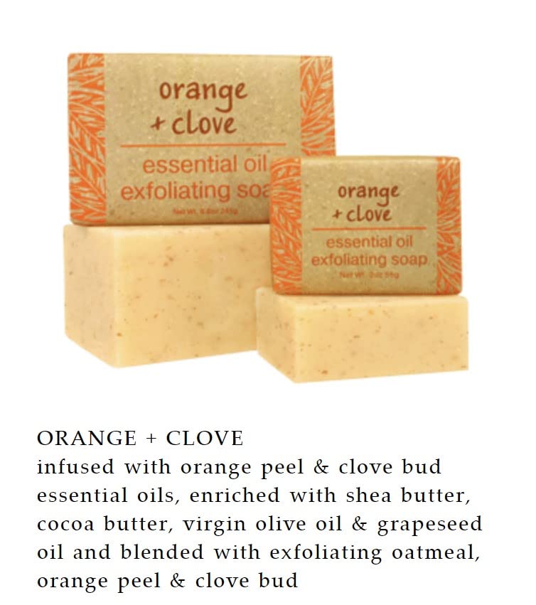 Greenwich Bay Trading Co., Orange and Clove Essential Oil Exfoliating Bath Bar Soap, Set of 2, 8.6 Ounces Each Beauty & Personal Care Greenwich Bay