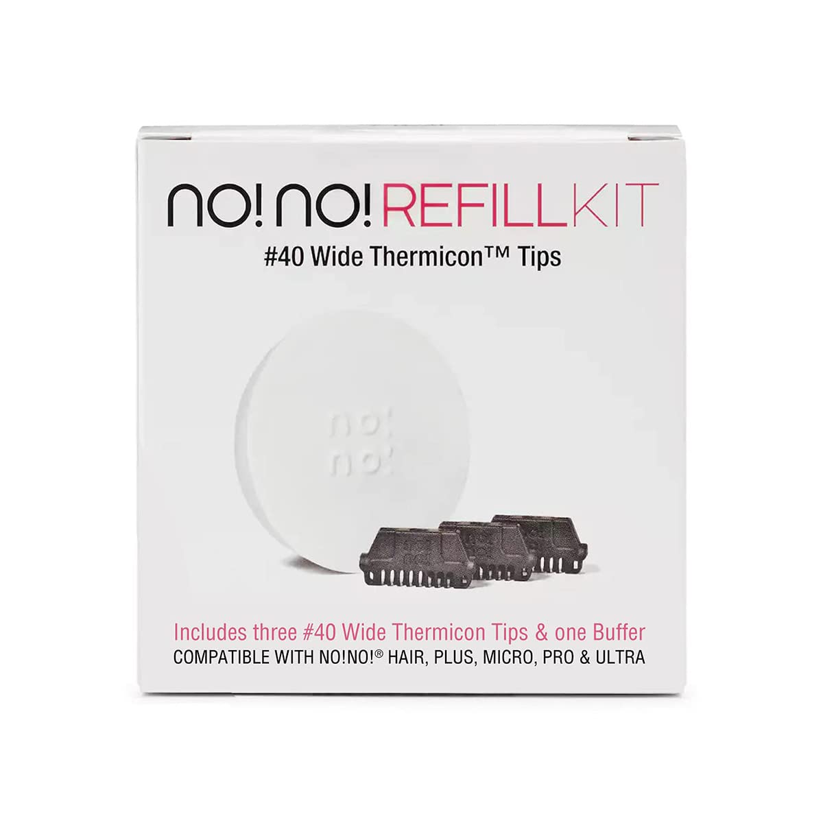 no!no! Hair Removal Kit Thermicon Tip Refill Pack (Wide Tip) for Legs, Back, Arms and Chest - 3 Count Beauty and Personal Care no!no!
