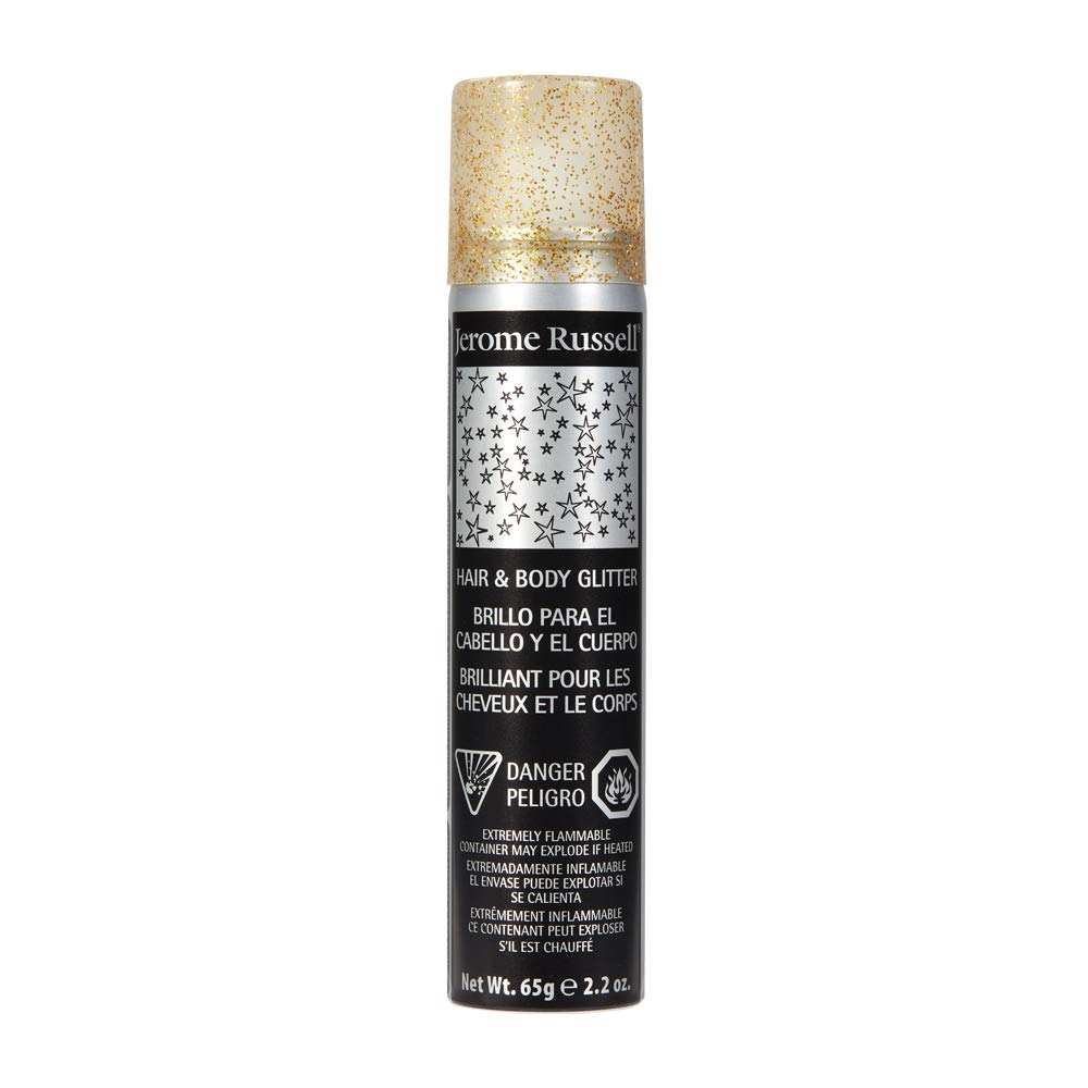 Jerome Russell Temporary Hair and Body Glitter Color Spray, Travel Spray, Lightweight, Adds Sparkly Shimmery Glow, Perfect to use On Hair, Skin, or Beauty & Personal Care Jerome Russell
