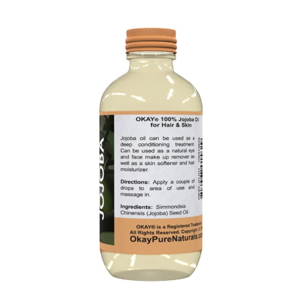OKAY | Jojoba Oil | For Hair and Skin | Deep Conditioning Treatment | 100 % Pure Oil | Free of Paraben, Silicone | 1 oz Beauty & Personal Care OKAY