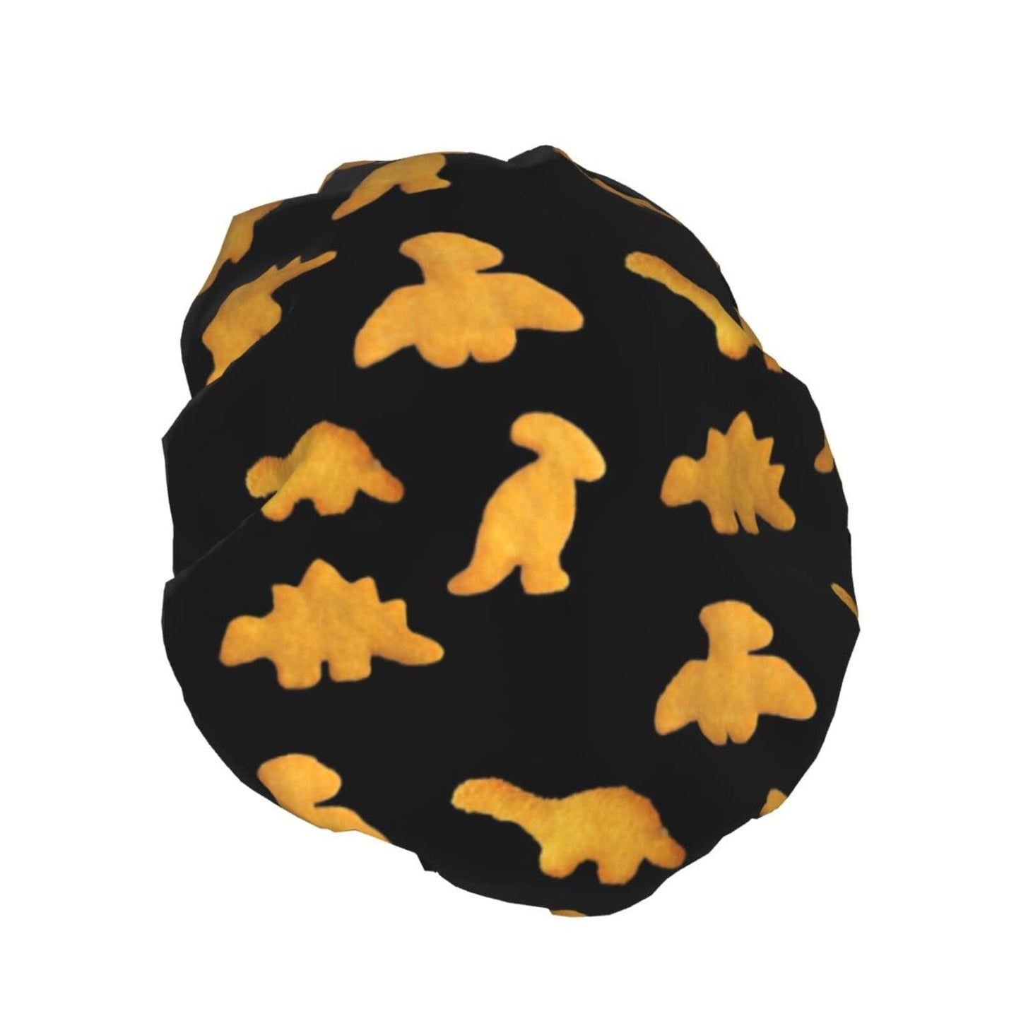 Cute Dinosaur Chicken Nuggets Shower Cap Reusable Double Waterproof Layers Bathing Shower Hat Hair Protection Shower Hat Beauty and Personal Care Wegphh