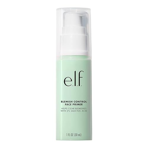 e.l.f. Blemish Control Face Primer, Soothing & Hydrating Makeup Primer For Fighting Blemishes, Grips Makeup To Last, Vegan & Cruelty-free, Large Beauty & Personal Care e.l.f.