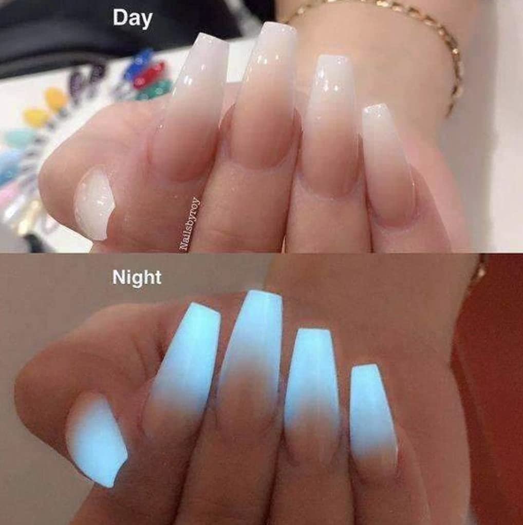 Cre8tion Glow in The Dark Soak Off Top Coat Gel Polish led uv lamp needed Curing Nail Art Nail Polish Beauty & Personal Care Cre8tion