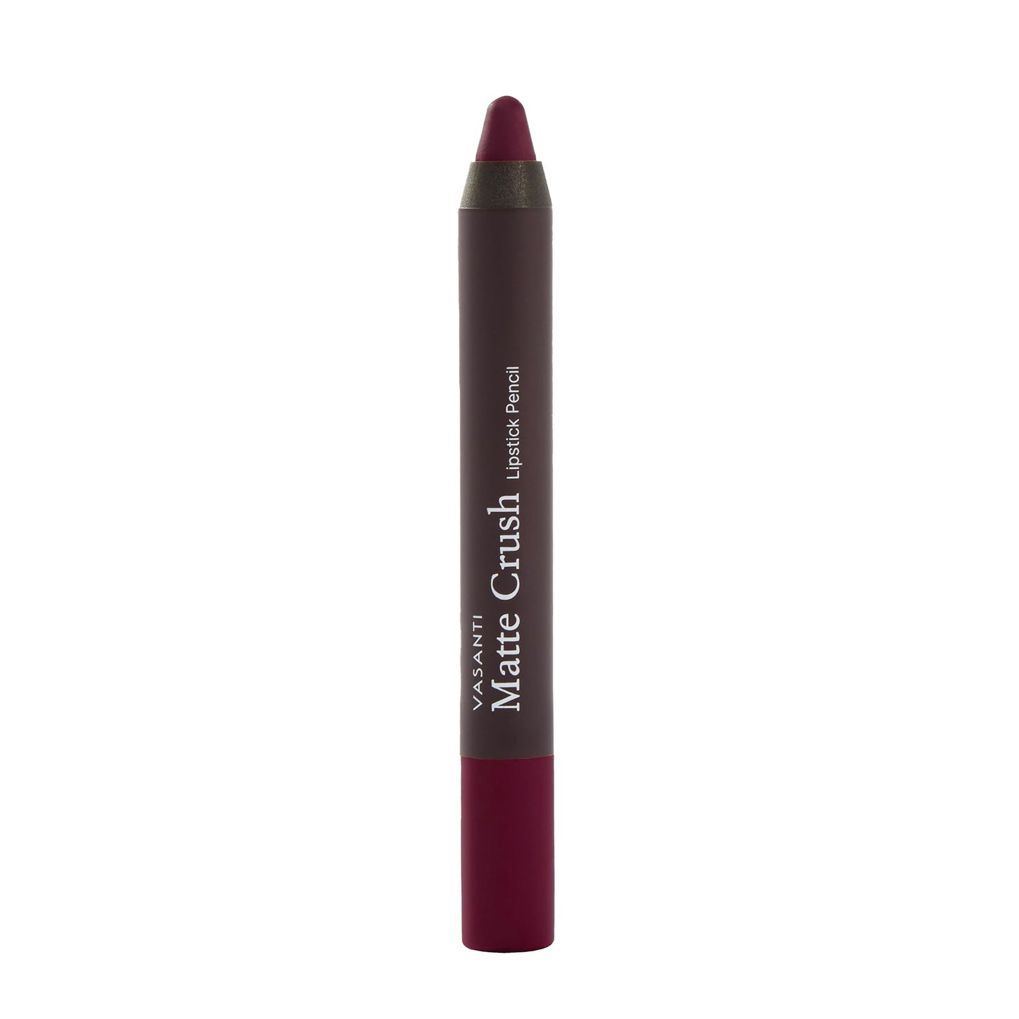 VASANTI Cosmetics Matte Crush Lipstick Pencil (Berry First Kiss - Rich Plum Berry) - Long lasting, Water resisitant & Smudge proof - High Pigmented Beauty & Personal Care VASANTI