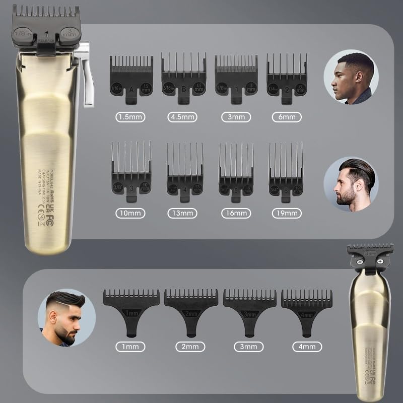QDKVTNDJZ Hair Clippers for Men, 2 in 1 All-Metal Electric Set High-Power Trimmer for Barber Cutting Machine Tools Beauty and Personal Care QDKVTNDJZ