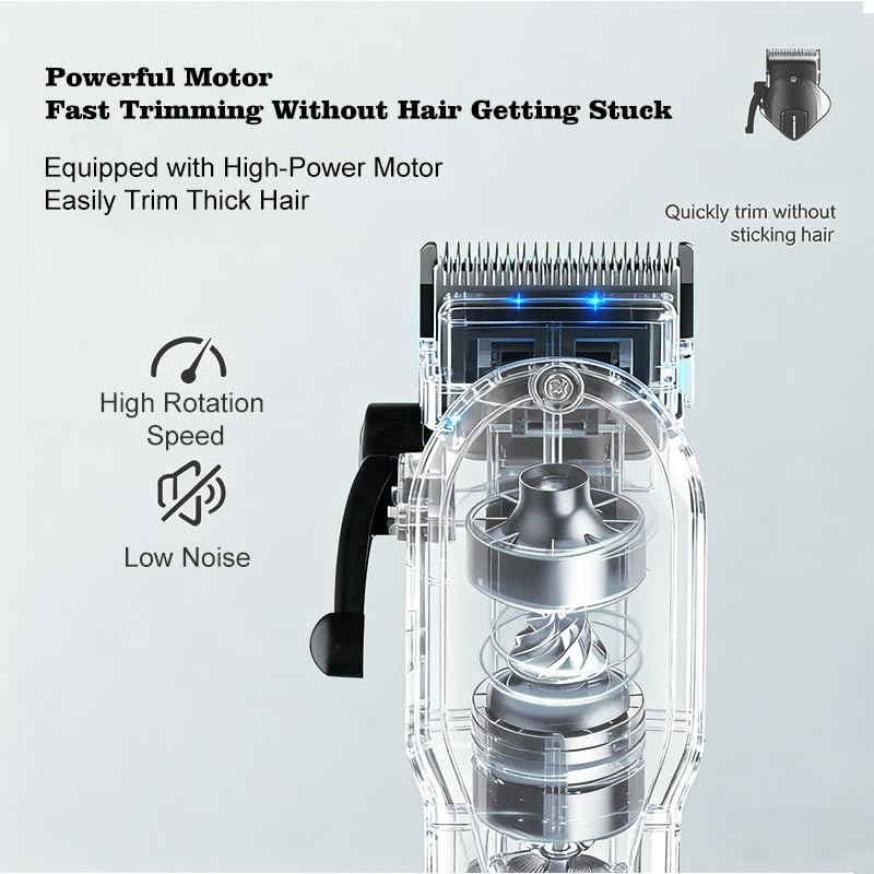 Professional Hair Clippers Set for Men, Cordless Trimmers Kit with LED Display,8 Limit Combs, Electric Beards Trimmer Haircut Grooming Gift for Women Beauty and Personal Care QDKVTNDJZ