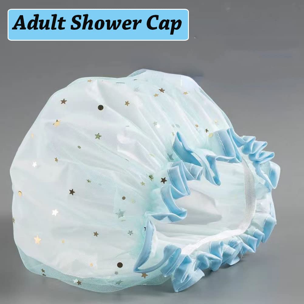 AKOAK 1 Pack Shower Cap, Durable Breathable Adult Shower Cap, Waterproof/Reusable Shower Hair Cap, Bathroom Accessories for Women and Girls Beauty and Personal Care AKOAK