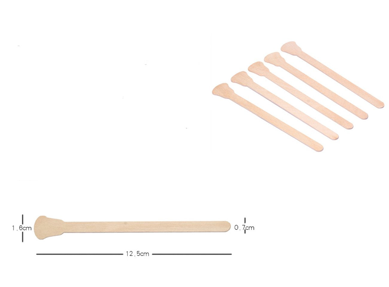 Fodattm 100PCS Wood Wax Applicator Sticks Spatulas for Eyebrow Nose Hair Removal Ice Cream and Mask Sticks Applicator Beauty and Personal Care Fodattm