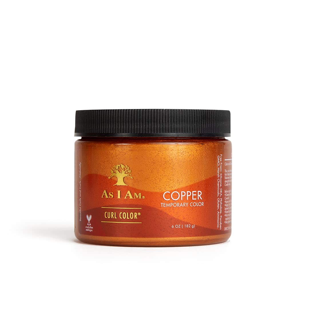 As I Am Curl Color - Copper - 6 Ounce - Curling Gel - Temporary Color - Medium Hold - Vegan & Cruelty Free Beauty & Personal Care As I Am