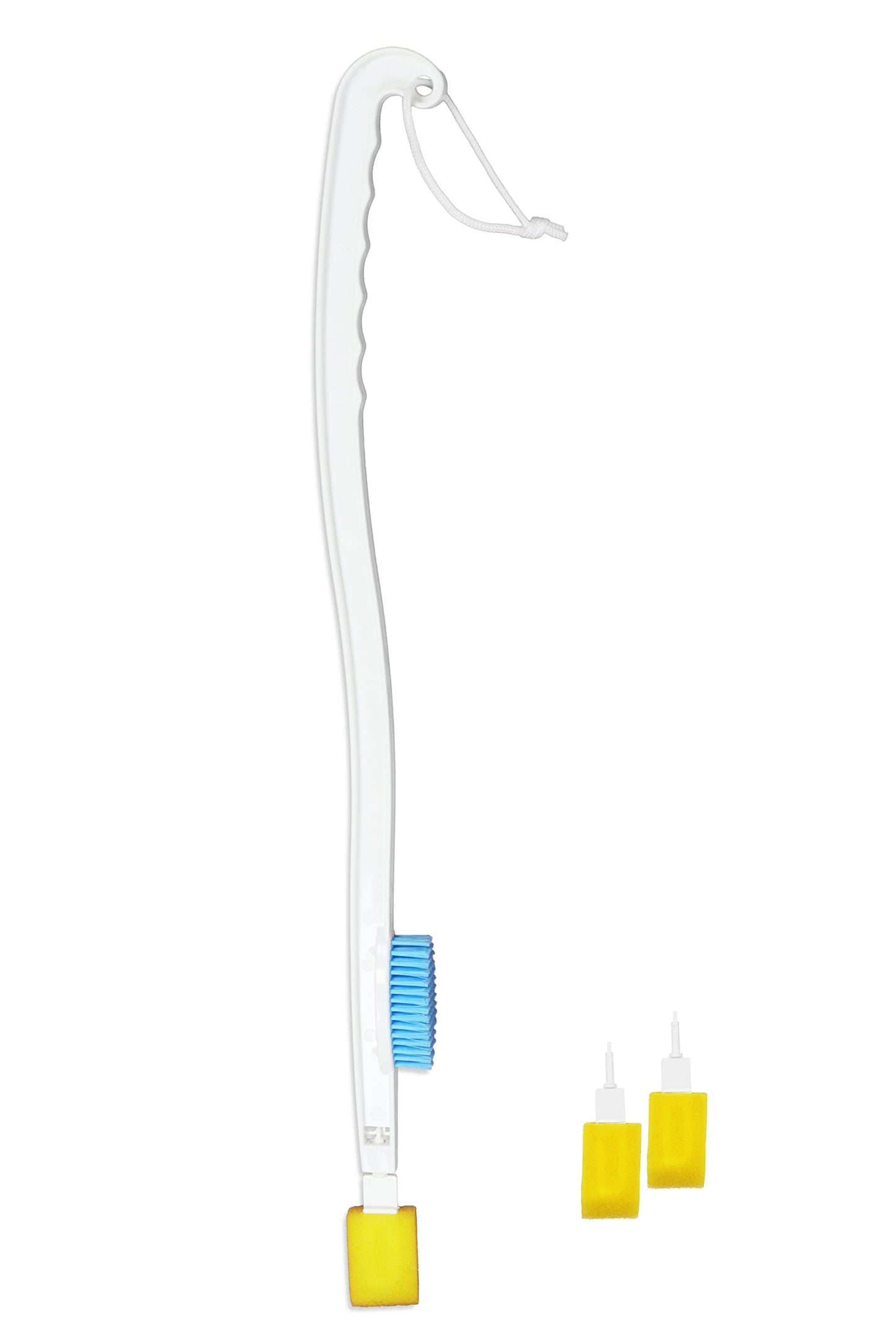 KMINA Long Handled Foot Brush and Toe Cleaner for Disabled, Toe Cleaners Between Toes Brush for Seniors, Long Reach Foot Scrubber Includes Spare Parts Beauty and Personal Care KMINA