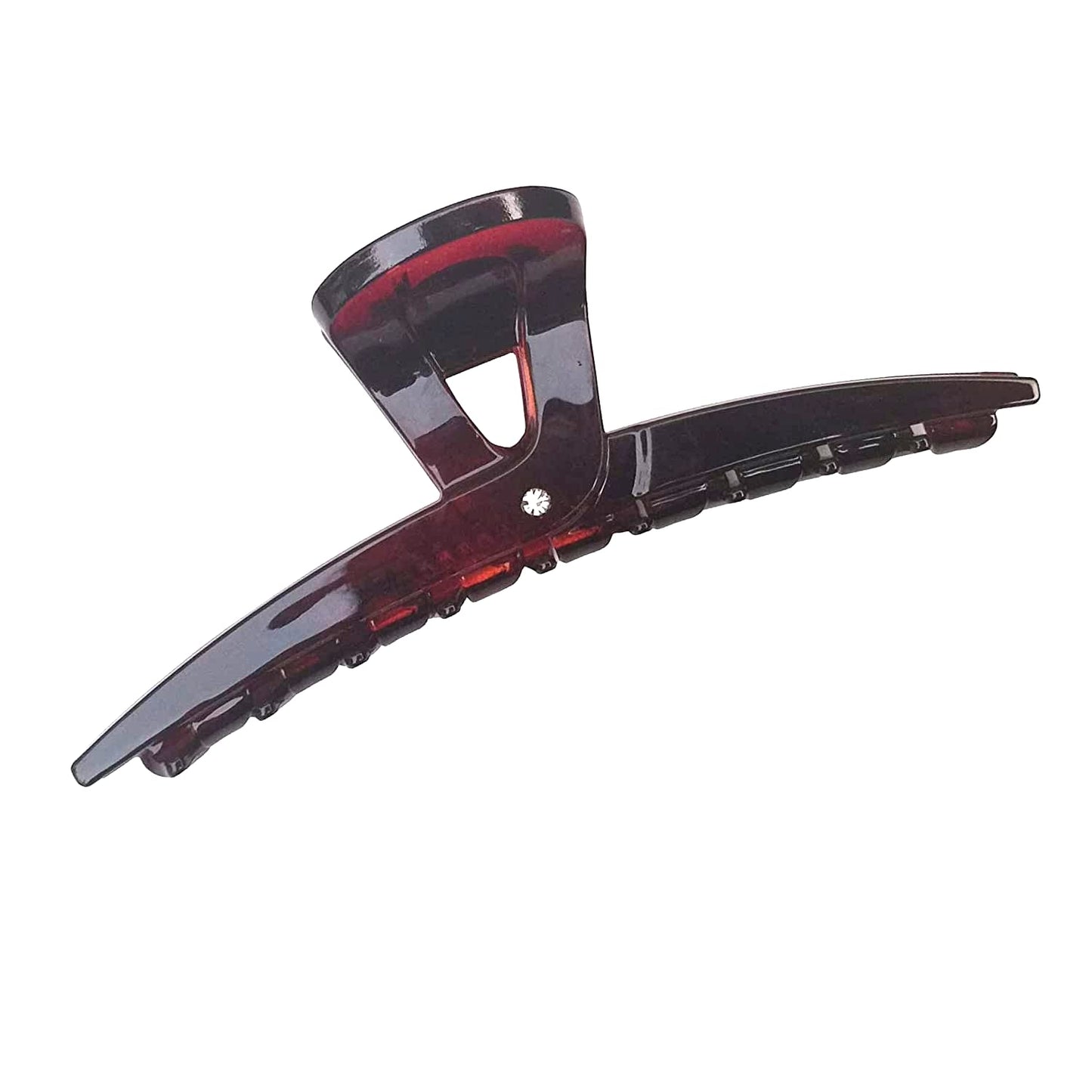 Parcelona French Pinch Tortoise Shell Covered Spring Crystal Jaw Hair Claw Clip Clamp Clutcher for Women Beauty & Personal Care Parcelona