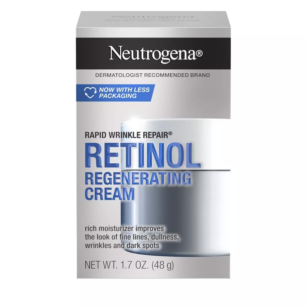 Neutrogena Rapid Wrinkle Repair Retinol Face Moisturizer with Hyaluronic Acid - 1.7 oz White Beauty & Personal Care Neutrogena