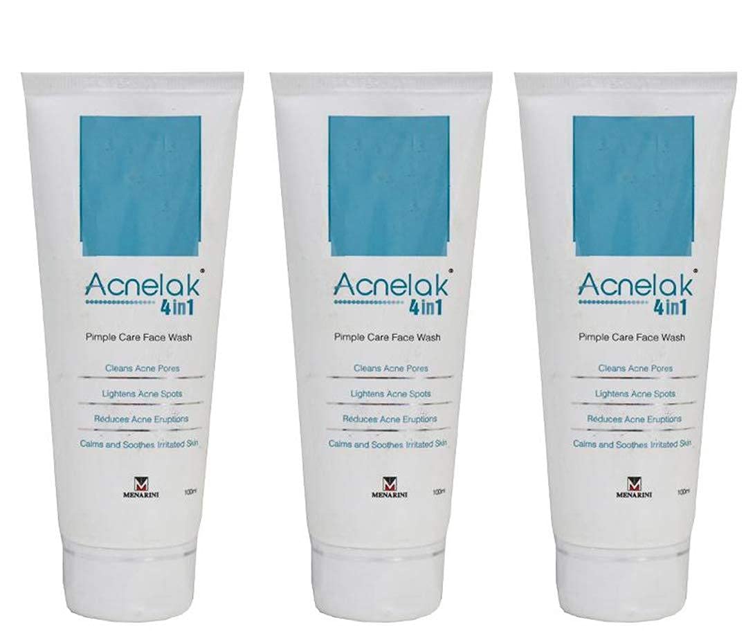 Acnelak Pimple Care (100 ml, 4 in 1) Face Wash (Pack of 3), from Life Line Medicos Beauty & Personal Care MarvelsAura